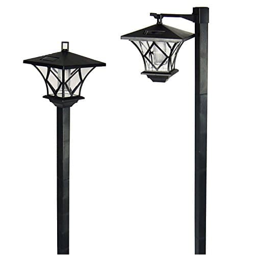 Image of Taylor & Brown 59" Solar Hanging Lamp/Post Lights, Outdoor Solar Powered Vintage Street Lights Waterproof Decorative Lamp for Garden, Lawn, Pathway, Driveway, Front/Back Door (1 Pack)