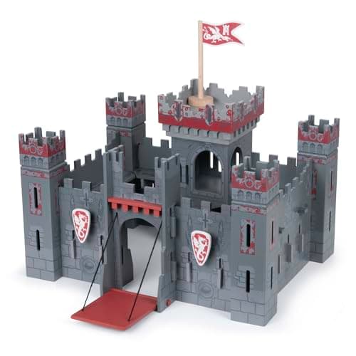 Image of Papo - Medieval & Fantasy - Fantasy Castle - 60053 - Wooden playset for figurines - Collectible - For Children - Suitable for Boys and Girls - From 3 years old, Brown