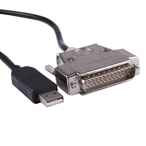 Image of Suamdoen USB to DB25 Male Serial Converter Apdater Null Modem Crossover Printer Cable FTDI Driver Programming for Epson TM-T88V Printer