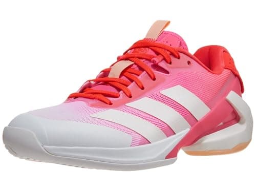 Image of adidas Women's Adizero Ubersonic 5 Tennis Shoes Sneaker, Lucid Pink/Champagne Metallic/Lucid Red, 5.5 UK