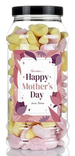 Image of Mothers Day Shrimps & Bananas Sweet Gift Jar by Just Treats - Personalised - A Blossom of Love - J27