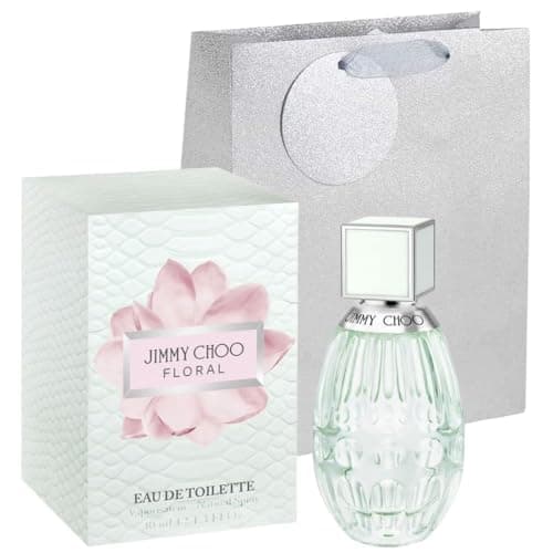 Image of Jimmy Choo Floral Eau de Toilette 40ml Fragrance Spray for Women – Fruity, Floral and Musk Perfume Bundled with Gift Bag & Krisp Thank You Card | (1 Pack)