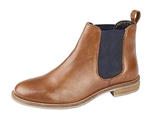 Image of Cipriata Ladies Womens Leather Slip On Twin Gusset Smart Chelsea Ankle Boots Shoes Size - Tan - UK 8