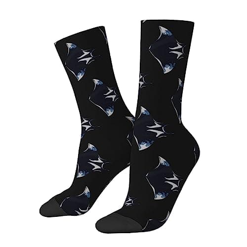 Image of KWQDOZF Manta ray Socks Funny Novelty Crew Socks Gift for Men Women Teen