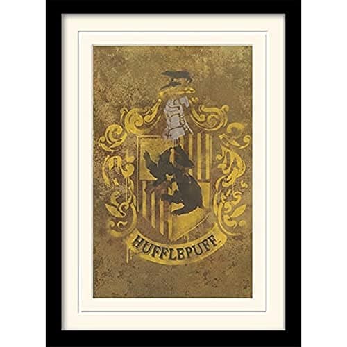 Image of HARRY POTTER Framed Print Poster of Hufflepuff Crest 30cm x 40cm - Official Merchandise