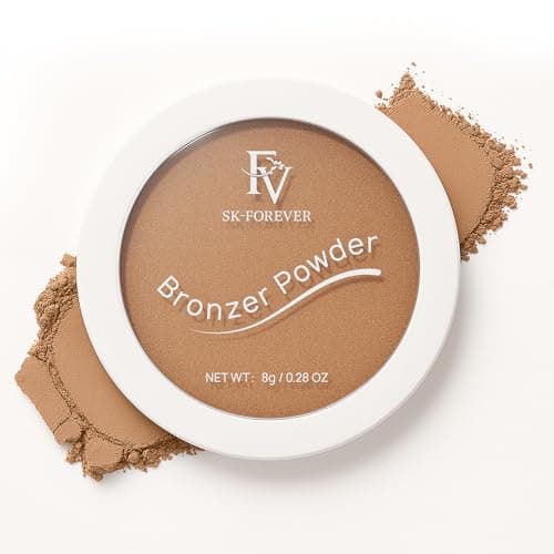 Image of FV Bronzer Powder, Long Lasting Waterproof Silky Bronzing Powder, Sunkissed Glow Makeup Finish, Talc-Free Bronzers for Women (Deep Bronzer, 8g)