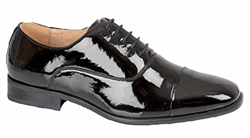 Image of Mens Formal and Executive Goor Shoes - Black Patent PU, Mens UK 6 / EU 40