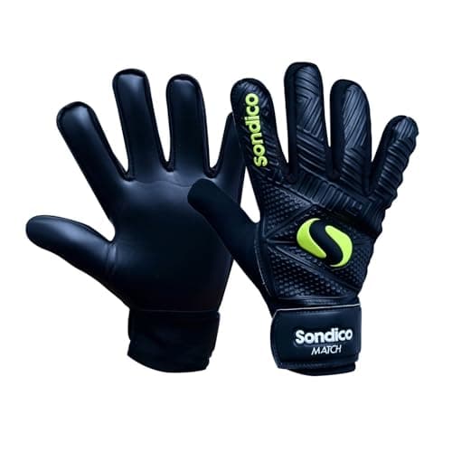 Image of Sondico Mens Match Goalkeeper Gloves Football Training Sports Accessories Black/White 7