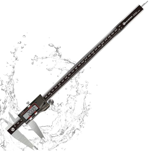 Image of KETOTEK Digital Caliper, 300mm Vernier Caliper Measuring Tool Stainless Steel, IP54 Splash Proof, Electronic Micrometer LCD Screen Auto-Off, Inch/Millimeter Conversion 12 Inch