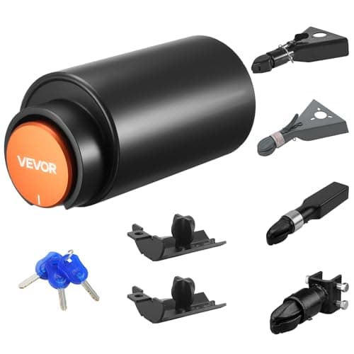 Image of VEVOR Trailer Lock, Fits 2 & 2-5/16-Inch Bulldog Trailer Couplers, Heavy Duty Hitch Lock with 3 Keys Secures Security Chains, Corrision-Resistant, Anti-Theft RV Trailer Locks for RV, Trailer, Boat