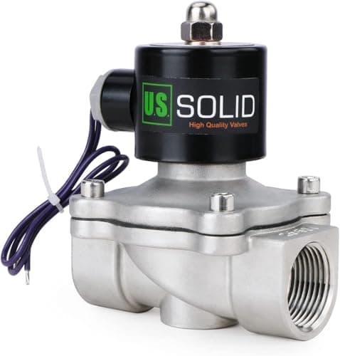 Image of 1" Stainless Steel Electric Solenoid Valve 12V DC G Thread N.C. Air Water Fuel VITON