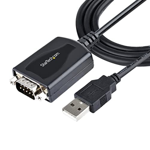 Image of StarTech.com 3ft (1m) USB to Serial Cable with COM Port Retention, DB9 Male RS232 to USB Converter, USB to Serial Adapter for PLC/Printer/Scanner, Prolific Chipset, Windows/Mac