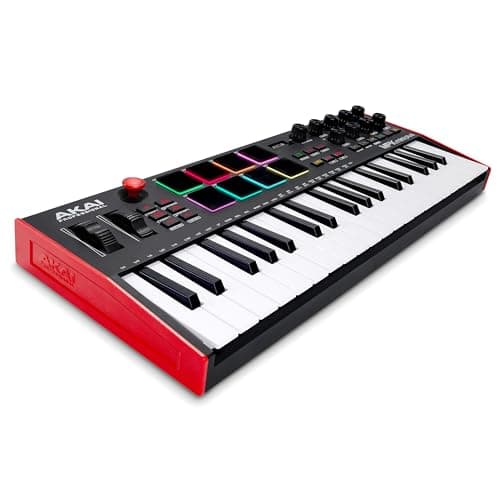 Image of Akai Professional MPK Mini Plus - USB MIDI Keyboard Controller with 37 Mini Keys, 8 MPC Pads, Sequencer, MIDI/CV/Gate I/O, Music Production Software and Native Instruments Sound Package