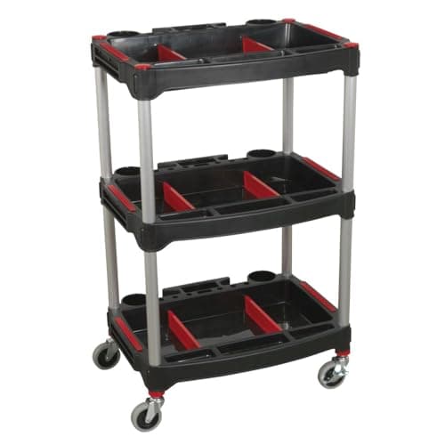 Image of Sealey Workshop Trolley 3-Level Composite with Parts Storage