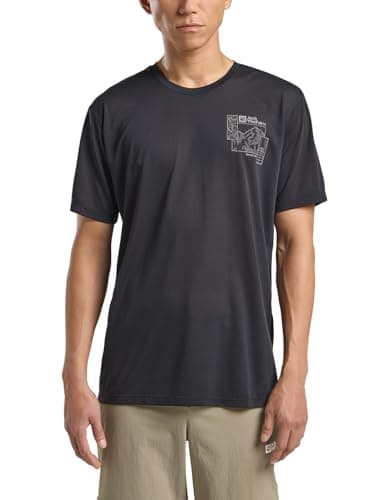Image of Jack Wolfskin Men's Vonnan Graphic T M T-Shirt, Explore Phantom, XXX-Large