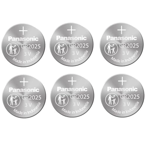 Image of Panasonic CR2025 Lithium 3 Volt Battery card of 6