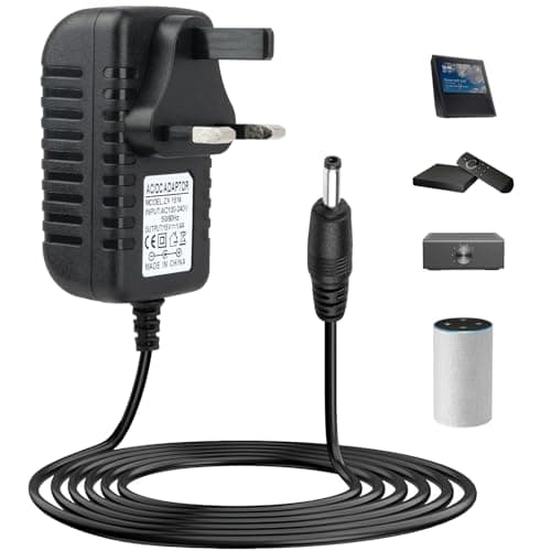Image of 21W 15V 1.4A Power Adapter Charger for Alexa Echo 1st/2nd Gen, Echo Plus 1st Gen, Echo Show 1st Gen, Fire TV 2nd Gen Echo Look Echo Link - 2M Plug Power Cord