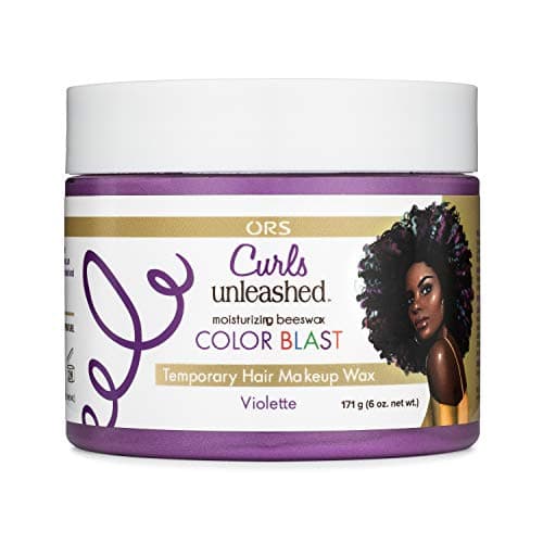 Image of ORS Curls Unleashed Violette Color Blast Makeup Wax -171g, Temporary Hair Colour, With Moisturizing Beeswax & Castor Oil, For Best Colouring Experience