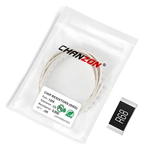 Image of Chanzon 100pcs 1206 SMD Resistor 0.68 Ω ohm 0r68 1/4W 0.25W ±1% Tolerance Thick Film 0.68R SMT Chip Resistors Rohs Certificated