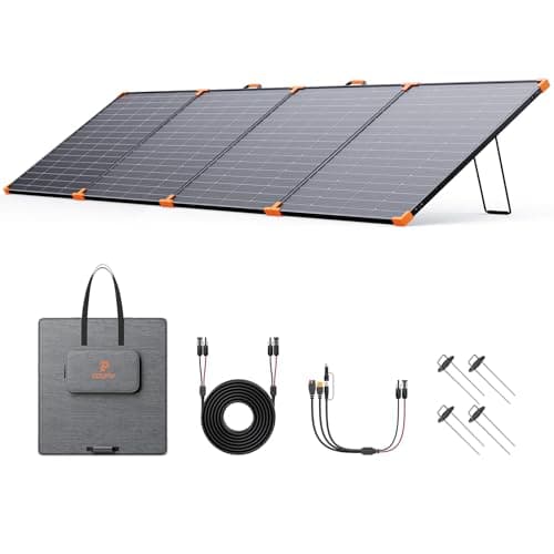 Image of ZOUPW 450W Portable Solar Panel,38V N-Type 16BB 25% High Efficiency Foldable Solar Charger for EcoFlow Delta/Anker C1000/Jackery/Bluetti Elite 100,IP68 Waterproof for Offgrid RV Power Backup
