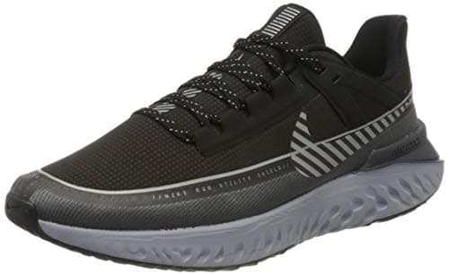 Image of Nike NIKE LEGEND REACT 2 SHIELD, Men's Running Shoes, Black (black/reflect silver-dk grey-wolf grey-mtlc platinum 001), 7 UK (41 EU)