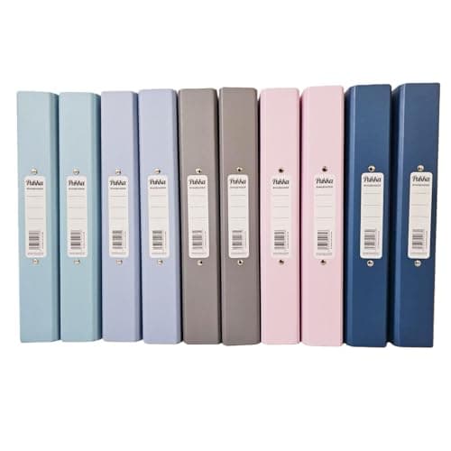 Image of simpa 10PC A4 Ring Binder Folder Set – Assorted Colours – 45mm Spine with 2 O-Ring Mechanism – Office, School & Home Filing Organiser