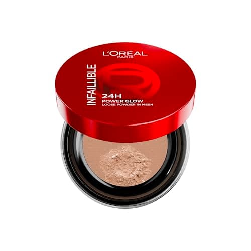 Image of L'Oréal Paris Loose Powder, Infallible 24hr Glow Loose Powder, Glow-Boosting Highlighting Powder, Weightless Up To 24H Wear, Nano-Sized Pearls For Luminous and Radiant Skin, Shade Medium