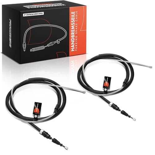 Image of Frankberg 2x Handbrake Cable Disc brake Rear Left Right Compatible with C4 I LC C4 Saloon 307 Break 3E 307 SW 3H 307 SW Box/Estate 3E 3H Replace# 474630