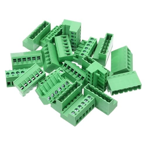 Image of sourcing map 10PCS 6-Pin PCB Mount Screw Terminal Block Connectors 5.08mm/0.2inch Pitch Circuit Board Connectors for Home Appliances, Industrial Project