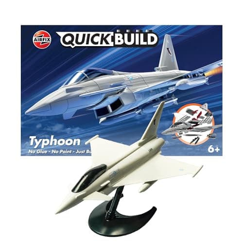 Image of Airfix - QUICKBUILD Model Aircraft Kits - J6002 Eurofighter Typhoon Model Building Kit for Kids 6+, Construction Plane Toys for Boys - Fighter Jet & Toy Aeroplane Sets, Aviation Enthusiast Gifts