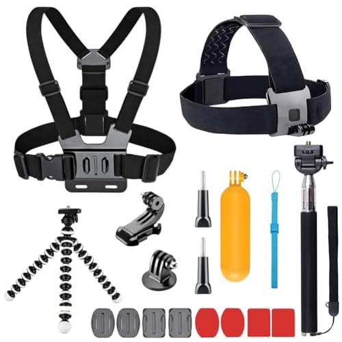 Image of For Gopro Accessories,YHTSPORT Gopro Accessories Kit for Gopro Hero 13 12 11 10 9 8 Max 7 Session and SJ4000 Xiaomi Yi and Other Sports Cameras (Black)