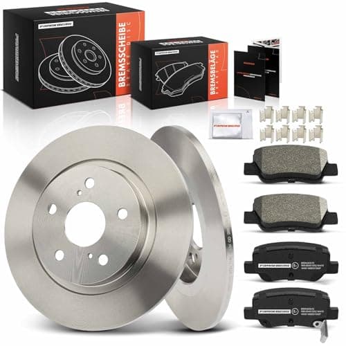 Image of Frankberg Brake Kit incl. 2x Brake Disc + 4x Brake Pad Rear Compatible with A.v.e.n.s.i.s Estate T27 A.v.e.n.s.i.s Saloon T27 Replace# 0446605042,04466YZZE5