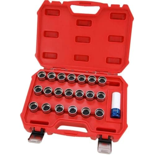 Image of Neilsen CT4767 21pc Locking Wheel Nut Key Set compatible with Vauxhall/compatible with Opel Vehicles with 17mm Alloy Wheel Nut Socket Equivalent to Z16512-181–200