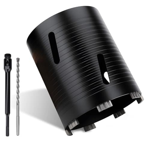 Image of MOXPIFY 152mm x 170mm Long Diamond Core Drill Bit Set with 240mm SDS Plus Shank. To Be Used In Concrete Masonry Brick Block Stone Granite.