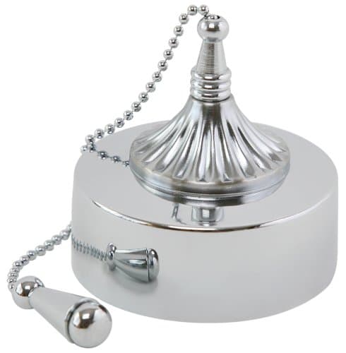 Image of Deluxe 6Amp 2 Way Ceiling Switch Chrome Feature FPK4-CH-29