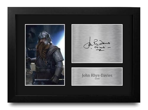 Image of HWC Trading John Rhys-Davies The Lord of the Rings Gimli Gifts Printed Signed Autograph Picture for Movie Memorabilia Fans - A4 Framed