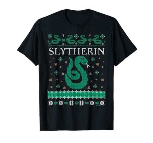 Image of Harry Potter Slytherin Ugly Christmas T-Shirt