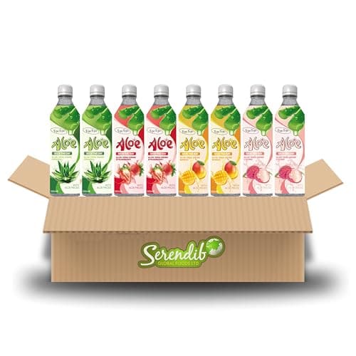 Image of Y-go Y-go Aloe Vera Drink Mixed Flavour Pack (8 x 500ml) – 2 Each of Original, Mango, Strawberry & Lychee | Refreshing Aloe Juice with Real Aloe Pieces | Healthy Drink