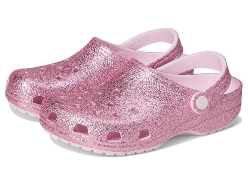 Image of Crocs Unisex Kids, Classic Chunky Glitter Clog K, Pink Milk, 11 UK Child
