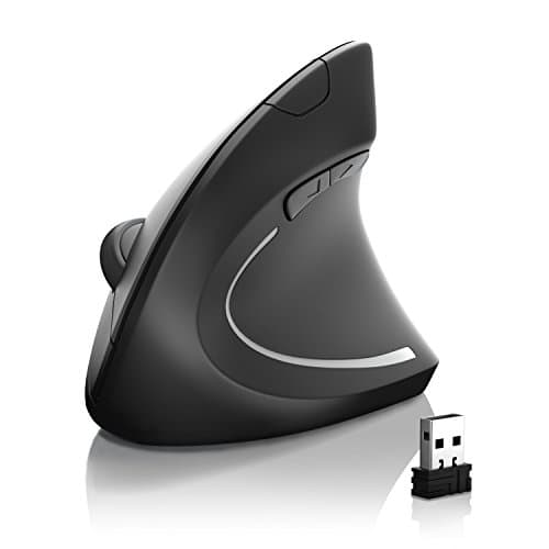 Image of CSL - Wireless Vertical Ergonomic USB Mouse, Bluetooth + 2,4 Ghz Wireless Optical Mouse TM137U, Mouse without cable 5 Buttons 2400 dpi Prevention against mouse arm tennis elbow For PC Laptop Macbook