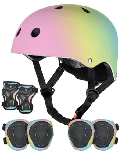 Image of Kids Bike Helmet for Boys and Girls Ages 3–8, Cartoon Style Safety Helmet for Cycling, Scooting & Skateboarding, for Kids (Gradient Yellow) S Size