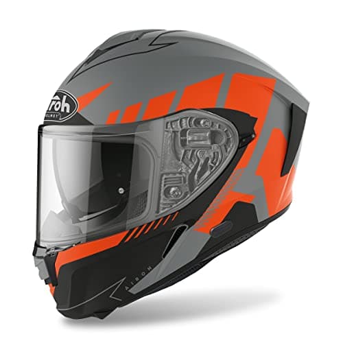 Image of Airoh Motorcycle Helmet Spark Rise Orange Matt L
