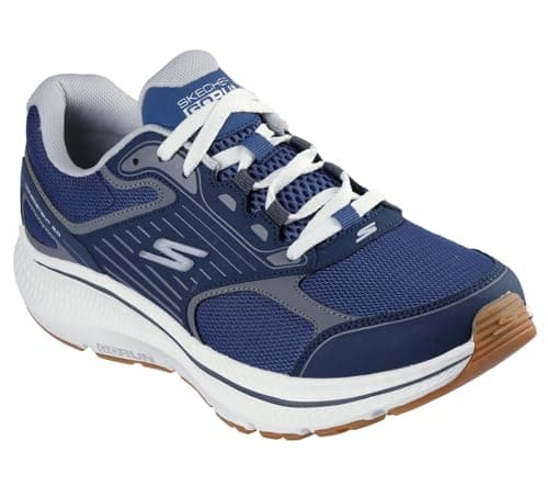 Image of Skechers Men's Go Run Consistent 2.0 Sneaker, Navy Leather/Textile, 10 UK