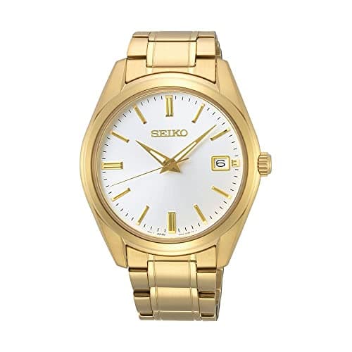 Image of Seiko UK Limited - EU Men's Analogue Analog Quartz Watch with Gold Tone Stainless Steel Strap SUR314P1