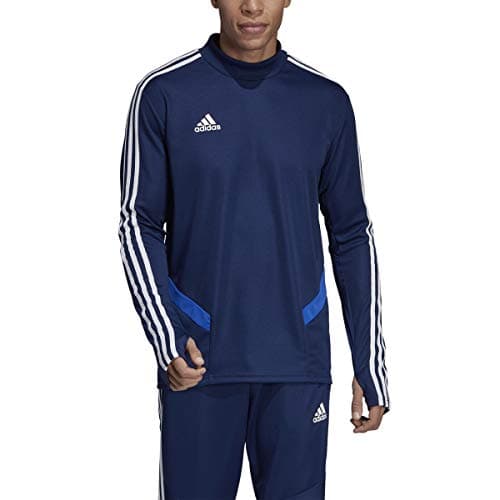 Image of adidas Tiro 19 Training Top - Men's Soccer L Dark Blue/Bold Blue/White