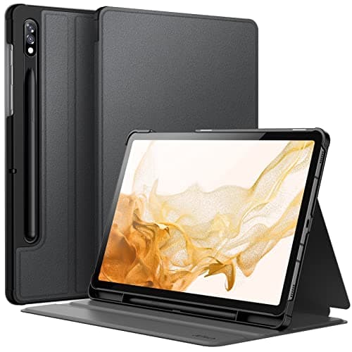 Image of JETech Case for Samsung Galaxy Tab S8 2022/S7 2020 11-Inch with S Pen Holder, Slim Folio Stand Protective Tablet Cover, Multi-Angle Viewing (Black)