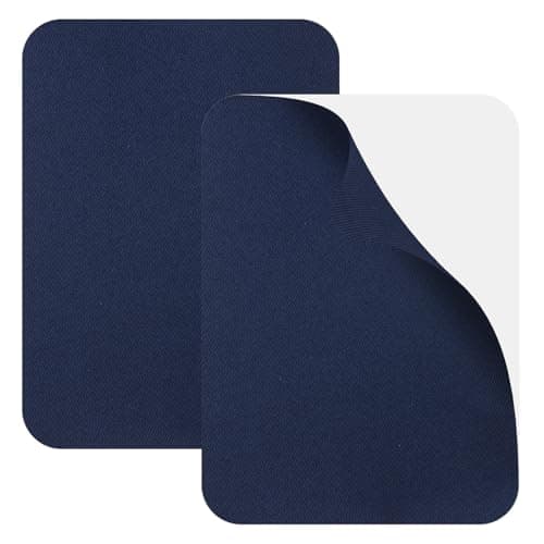 Image of Self-Adhesive Repair Patches,2 Pcs 9.5 x 12.5 cm Waterproof Twill Fabric Repair Patch Tape for Clothing Pants Mending and Decorating,Navy Blue Y5XBJD