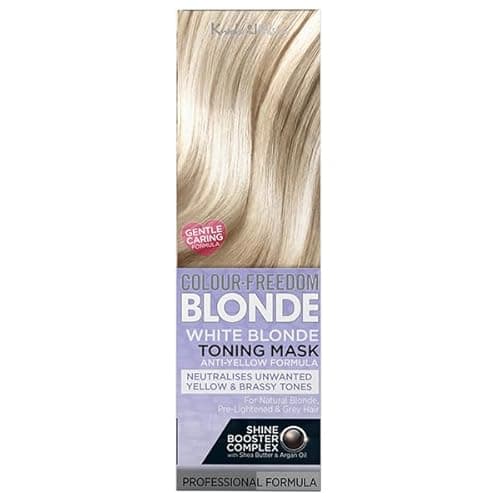 Image of Knight & Wilson Colour-Freedom Blonde Anti-Yellow Toner Mask, Semi Permanent Conditioning Treatment, Neutralises Yellow and Brassy Tones for Naturally Light, Bleached, Grey & Coloured Hair 150ml