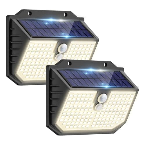 Image of nipify Solar Security Lights,Upgraded 5000K Neutral Outdoor Solar Light, Solar Lights Outdoor Garden with 3 Modes Motion Sensor,IP65 Waterproof Solar Wall Light for Outside Front Door Yard Garage