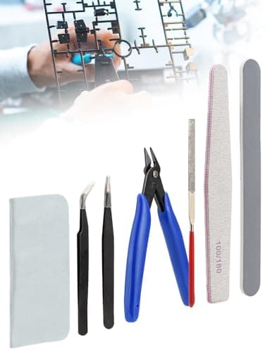 Image of Model Making Tools Kit for Plastic Model Kits, Mellbree 14PCS Model Tools Kit Basic Tools Craft Set Hobby Building Tools Kit for Gundam Car Model Building Repairing and Fixing
